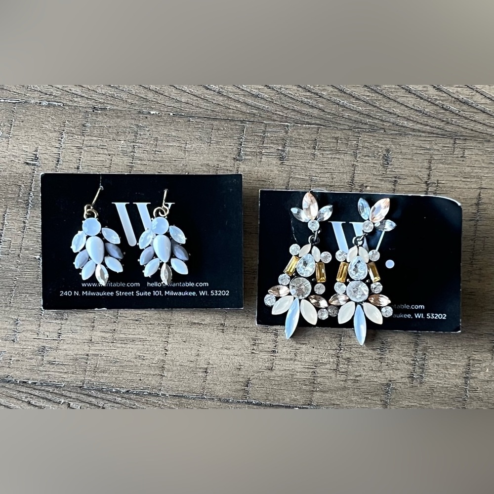 NWT Wantable Statement Earrings 2 Pair Lot